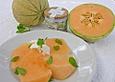 Melone mit Frischk&auml;se und Minze