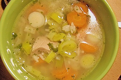Hühnersuppe mit Reis 14