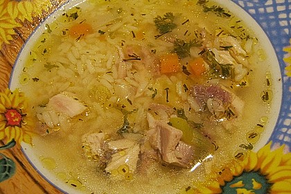 Hühnersuppe mit Reis 5