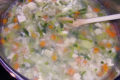 Hühnersuppe mit Reis 17