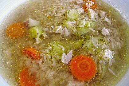 Hühnersuppe mit Reis 8