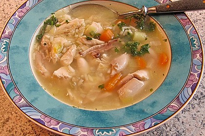 Hühnersuppe mit Reis 2