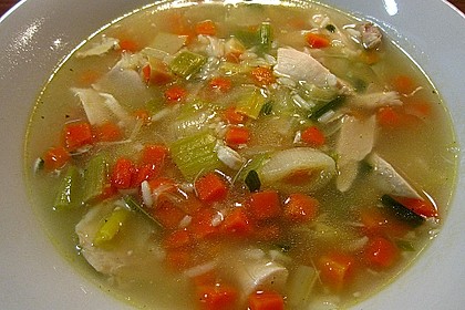 Hühnersuppe mit Reis 4