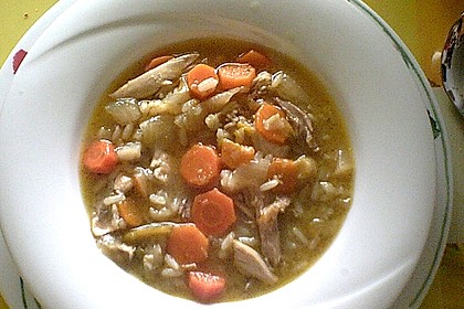 Hühnersuppe mit Reis 1