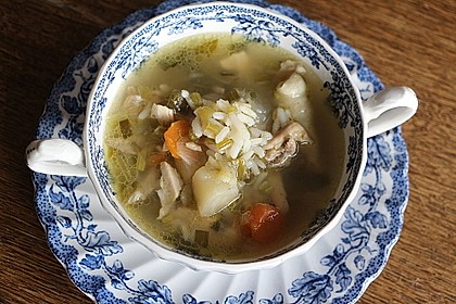 Hühnersuppe mit Reis 3