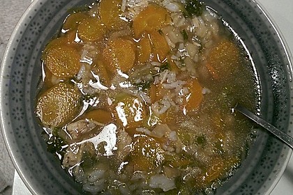 Hühnersuppe mit Reis 10