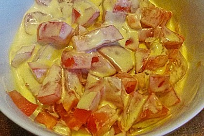 Tomatensalat mit Schmand und Honigsenf 5