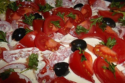 Tomatensalat mit Schmand und Honigsenf 2