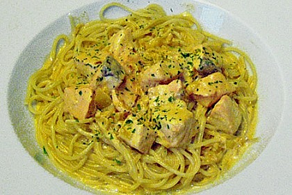 Bandnudeln mit frischem Lachs 2