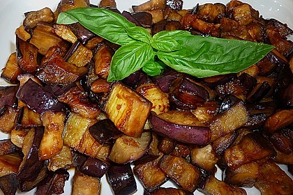 Süße Auberginen mit Knoblauch 1