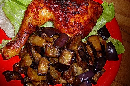 Süße Auberginen mit Knoblauch 3