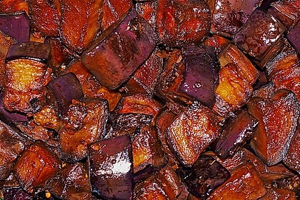 Süße Auberginen mit Knoblauch 4