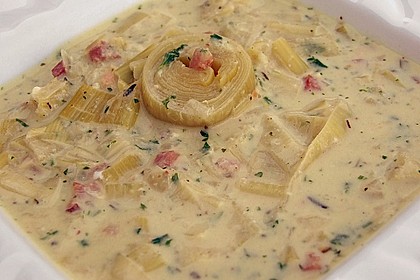 Lauchsuppe mit Speck 6