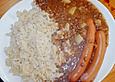 Schw&auml;bische Linsen mit Sp&auml;tzle und Saitenw&uuml;rstle
