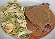 Pferdesteak mit Pfefferrahmsauce