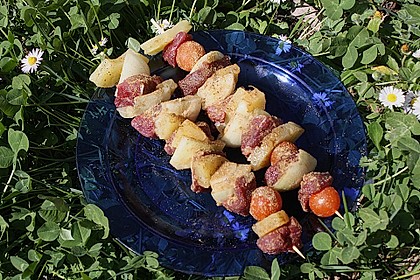 Gegrillte Entenspieße