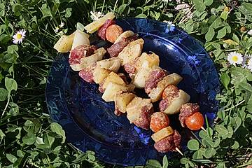 Gegrillte Entenspieße