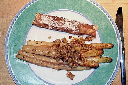 Gebratener Spargel mit Honig und Ziegenfrischkäse - Crêpes 11