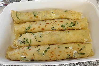 Gebratener Spargel mit Honig und Ziegenfrischkäse - Crêpes 10