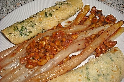 Gebratener Spargel mit Honig und Ziegenfrischkäse - Crêpes 2