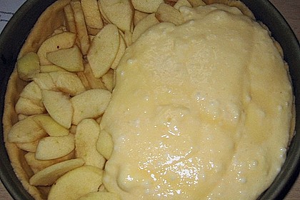 Apfelkuchen mit Puddingguss 13