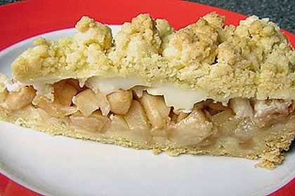 Apfelkuchen mit Puddingguss 16