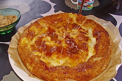 Apfelkuchen mit Puddingguss 6
