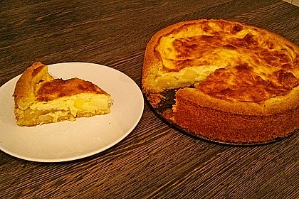 Apfelkuchen mit Puddingguss 9