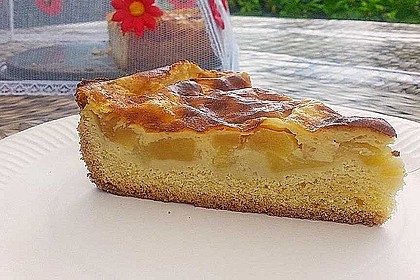 Apfelkuchen mit Puddingguss 1