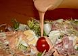 W&uuml;rziger Chefsalat mit Schinkenstreifen