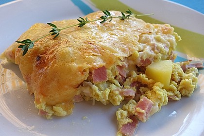 Kartoffel-Lauch-Auflauf mit Schinken 1