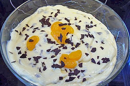 Cointreaucreme auf Mandarinen
