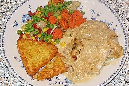 Zwiebel-Sahne Hähnchen 14