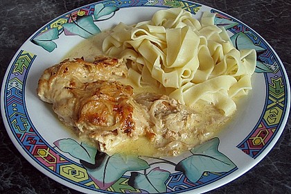 Zwiebel-Sahne Hähnchen 1