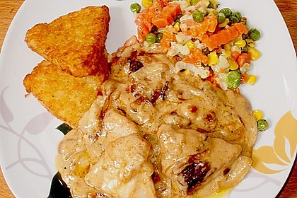 Zwiebel-Sahne Hähnchen 15