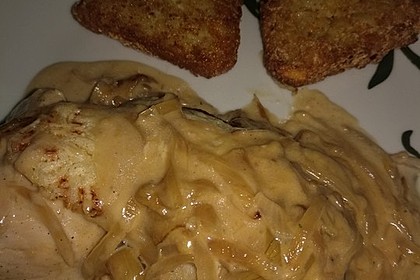 Zwiebel-Sahne Hähnchen 8