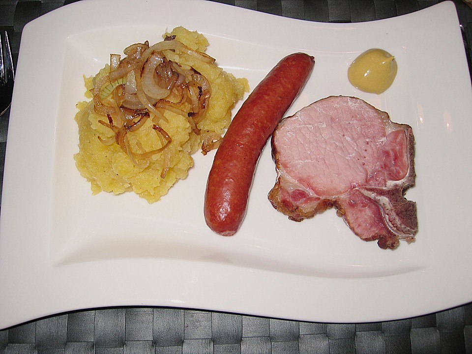 Steckrübenmus mit Kasseler und Kochwurst (Rezept mit Bild) | Chefkoch.de