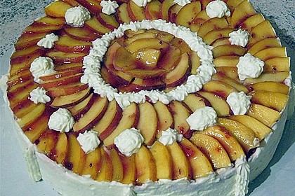 Nektarinentorte mit K&auml;se - Sahne