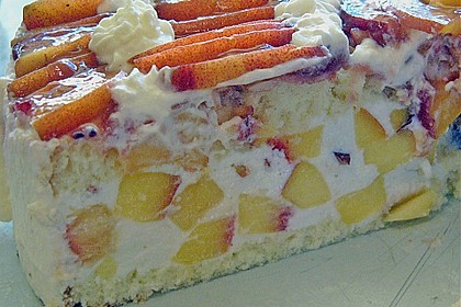 Nektarinentorte mit K&auml;se - Sahne 1