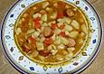 Kartoffel - Paprika - Suppe mit Cr&egrave;me fra&icirc;che