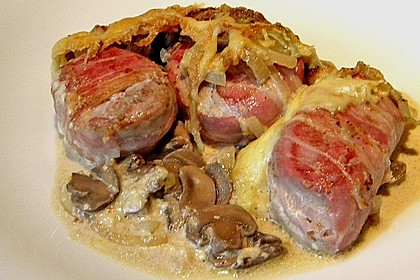 &Uuml;berbackene Medaillons vom Schweinefilet im Speckmantel 6
