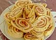 Lachsrollen mit Omelette