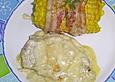 Maiskolben mit Speck grilliert