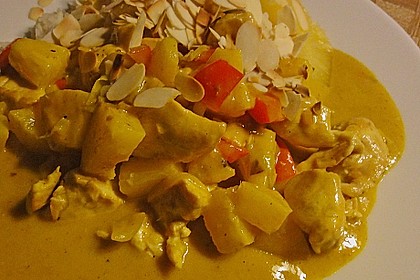 H&uuml;hnercurry mit Ananas 3