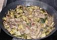 Sp&auml;tzle mit Puten - Zucchini - Ragout
