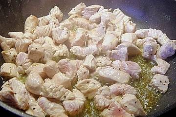 Putengulasch mit Brokkoli - Safran - Sauce