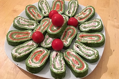 Lachsrolle mit Spinat und Frischkäse 45