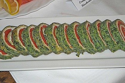 Lachsrolle mit Spinat und Frischkäse 29