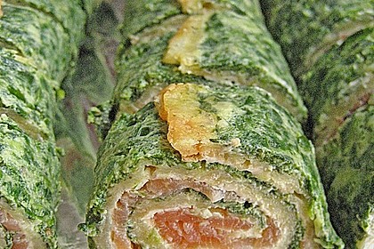 Lachsrolle mit Spinat und Frischkäse 49