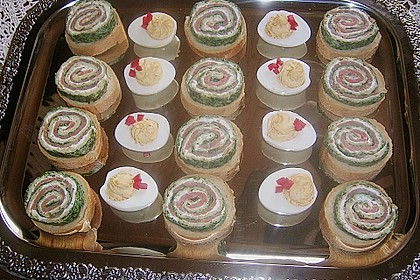 Lachsrolle mit Spinat und Frischkäse 21